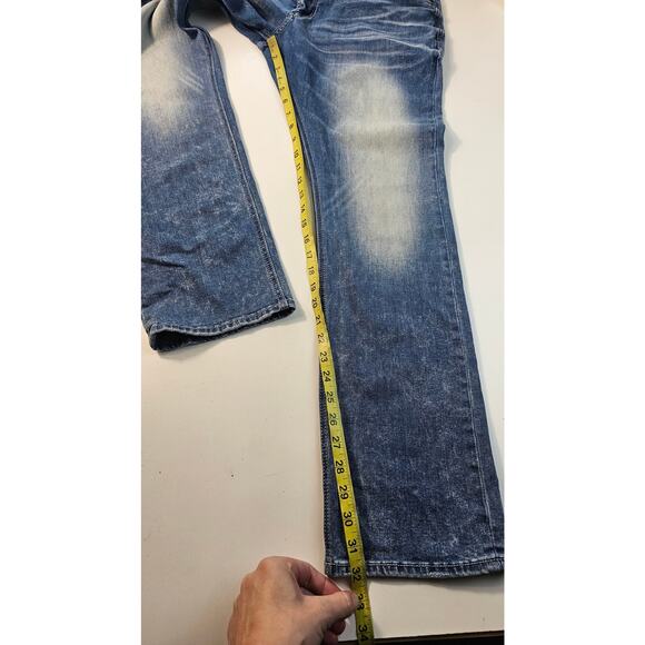 Buffalo D Bitton Max-X Super Skinny Stretch Jeans 36x32 ultra fade thick stitch - Picture 2 of 8